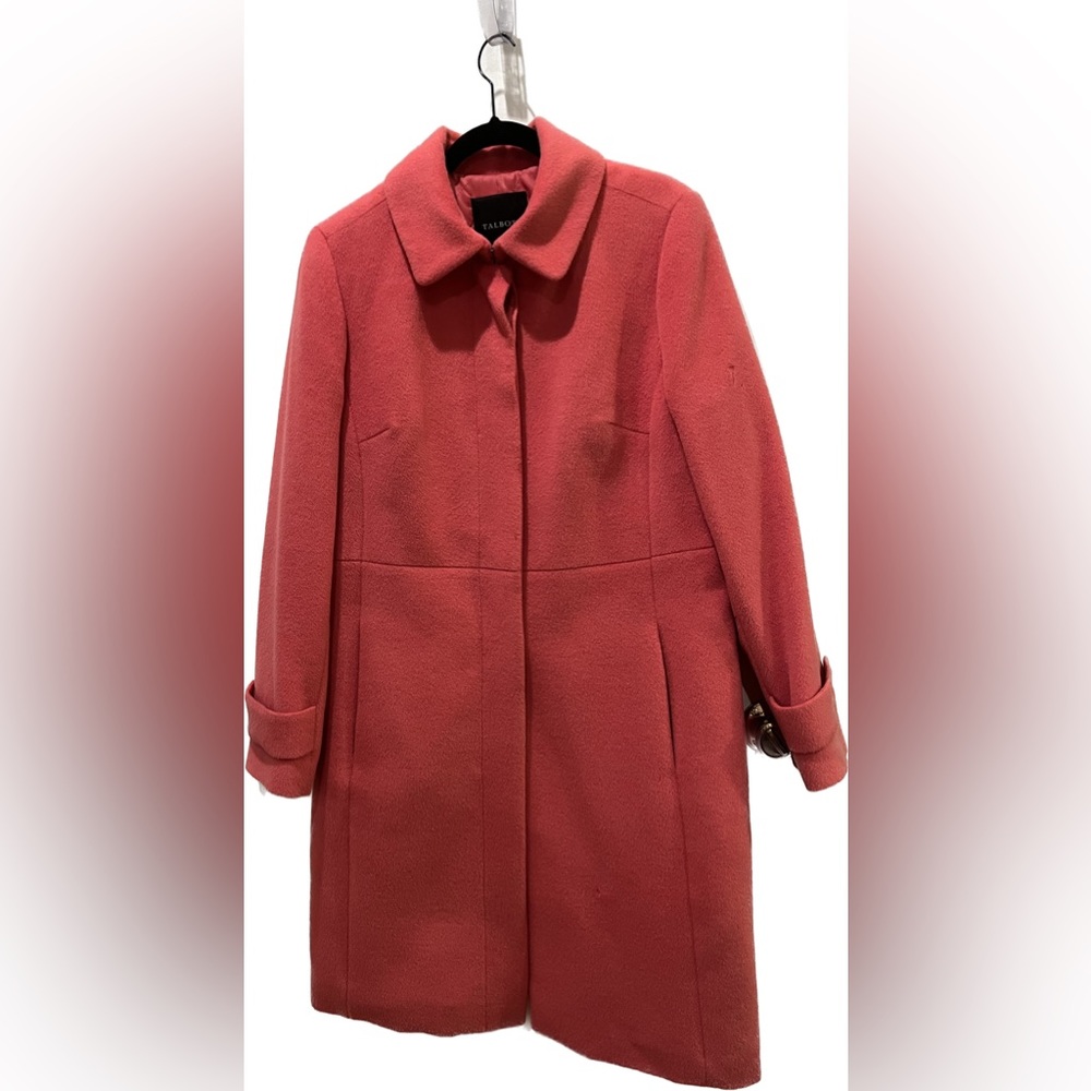 Talbots Wool & Alpaca Overcoat - Bright Coral